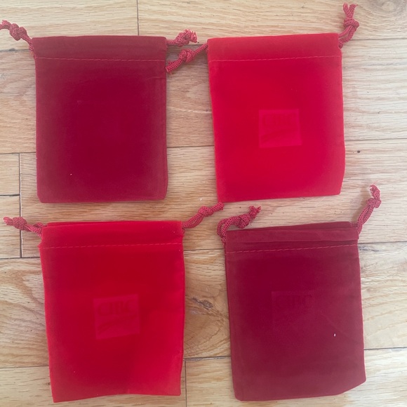 Velvet Drawstring Pouches - Red - Picture 2 of 2